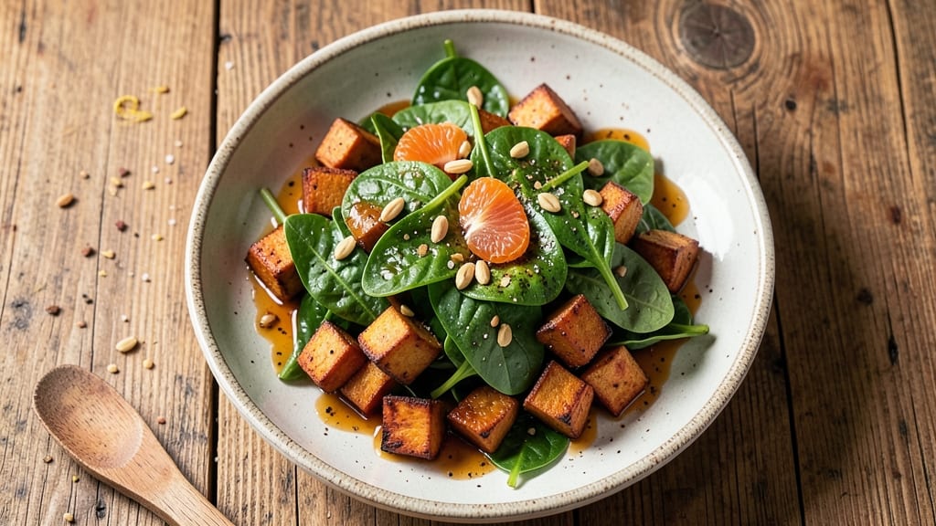Sweet Potato and Spinach Salad Recipe: Roasted Sweetness Meets Peppery Greens