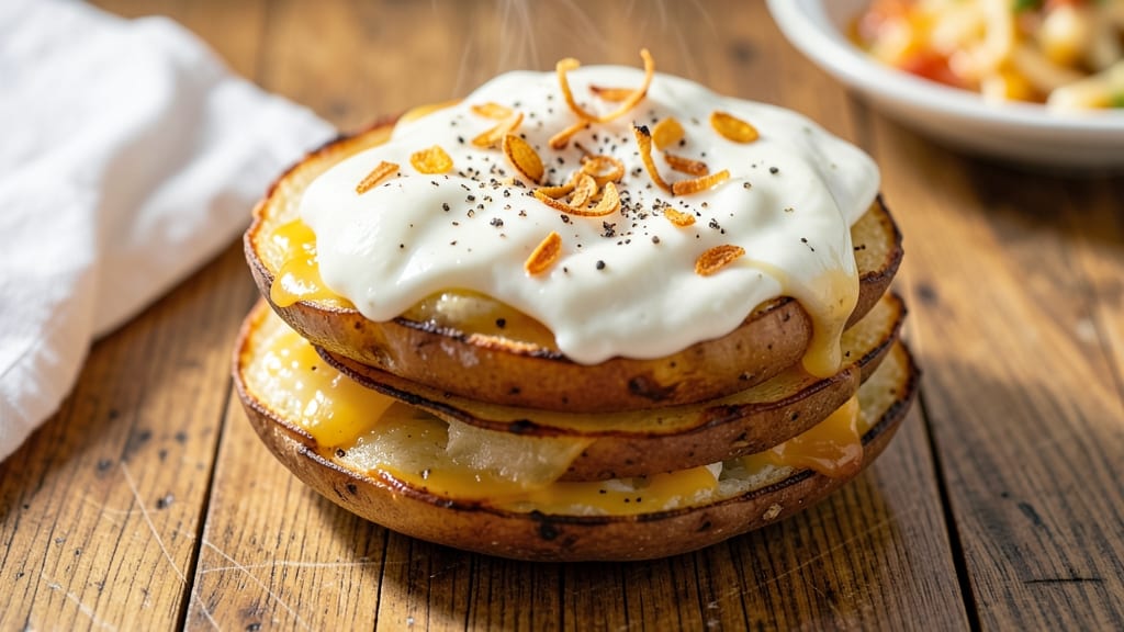 Baked Marble Potato Recipe: Layered Creamy and Crunchy Contrast