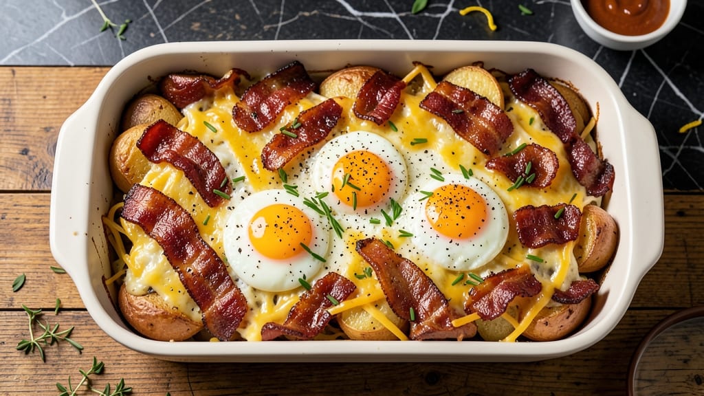 Bacon Egg Cheese Potato Casserole Recipe: Crispy Top, Melty Layers, Zero Leftovers