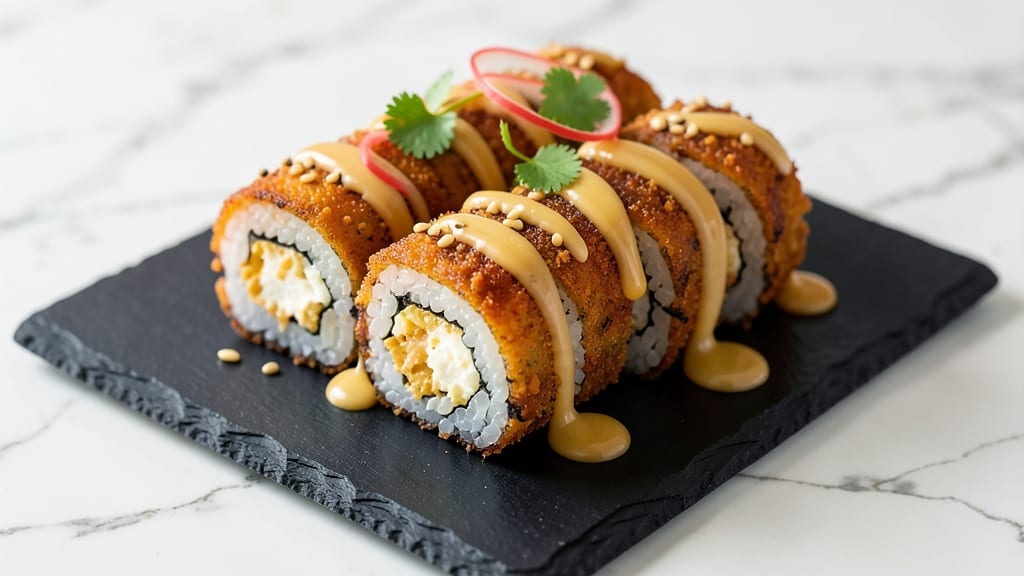 Sweet Potato Tempura Sushi Rolls Recipe: Crispy Battered Bites With Silky Fillings