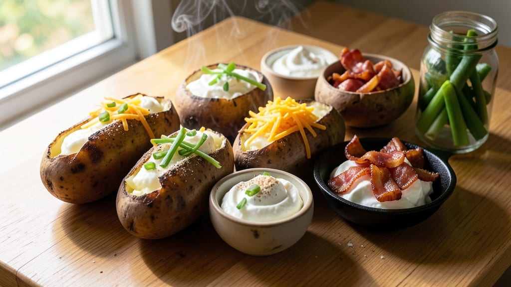 Baked Potato Bar Recipe Ideas: Customizable Loaded Potatoes for Crowds