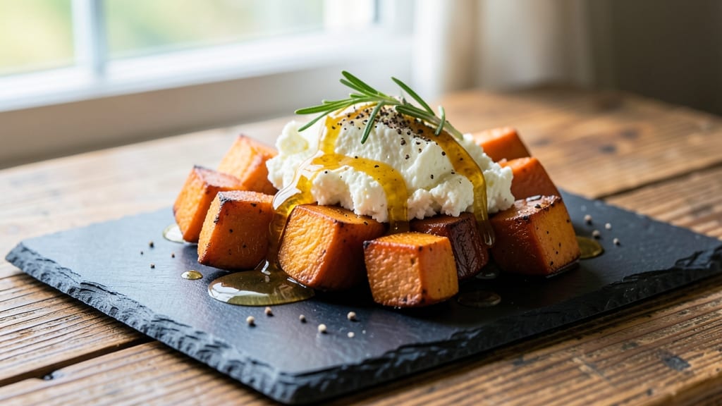 Sweet Potato Goat Cheese Honey Recipe: Roasted Sweetness Meets Tangy Cream