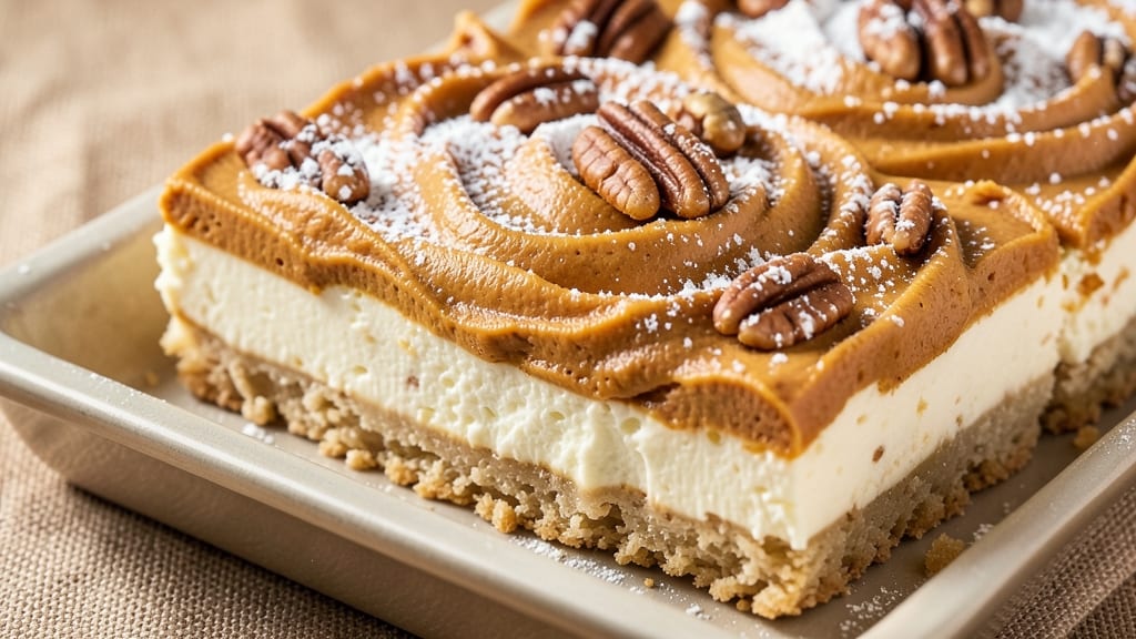 Sweet Potato Pie Cheesecake Bars Recipe: Layered Dessert with Spiced Custard and Crunchy Top