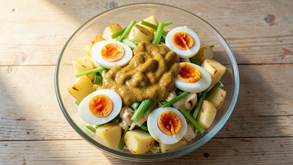 American Potato Salad Recipe with Mustard: Bold Tang and Crisp Celery Bites