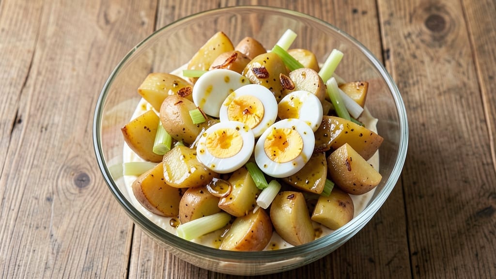 Aunt Em's Classic Potato Salad Recipe: Crispy Celery and Mustard Seed Crunch Without Mayo